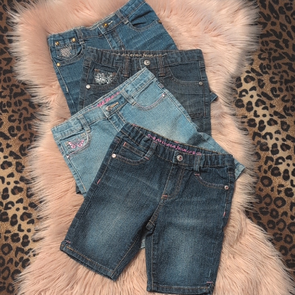 Arizona Jean Company Kids Denim Shorts - Blue and Dark Blue